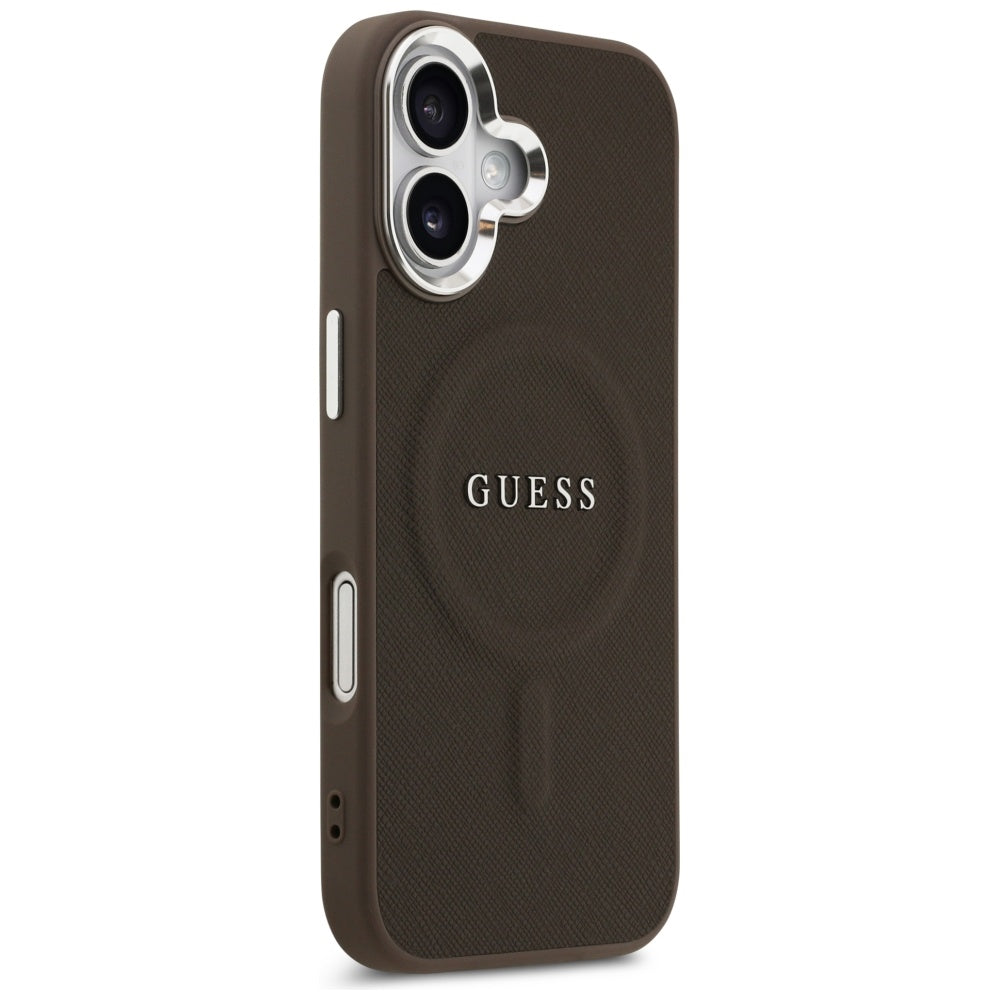 GUESS GUHMP17SPSAREGSW MagSafe Hardcase Classic Logo brown for iPhone 17