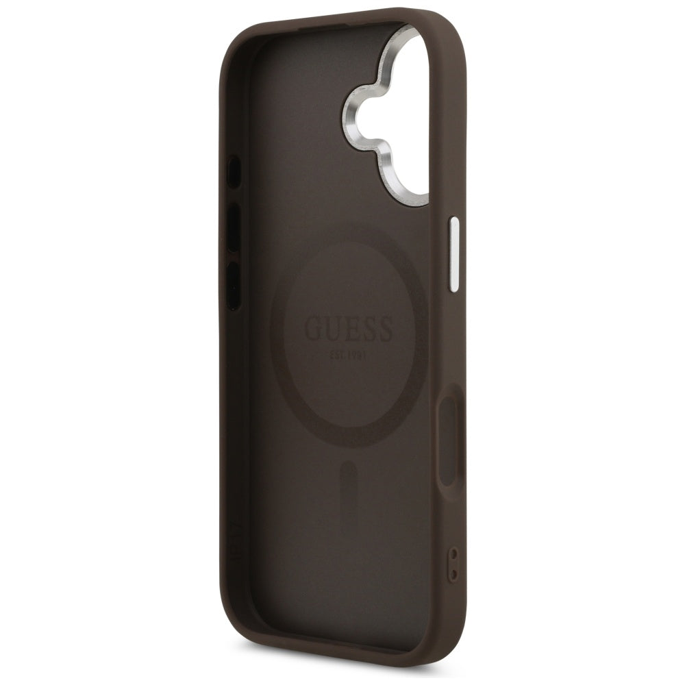 GUESS GUHMP17SPSAREGSW MagSafe Hardcase Classic Logo brown for iPhone 17