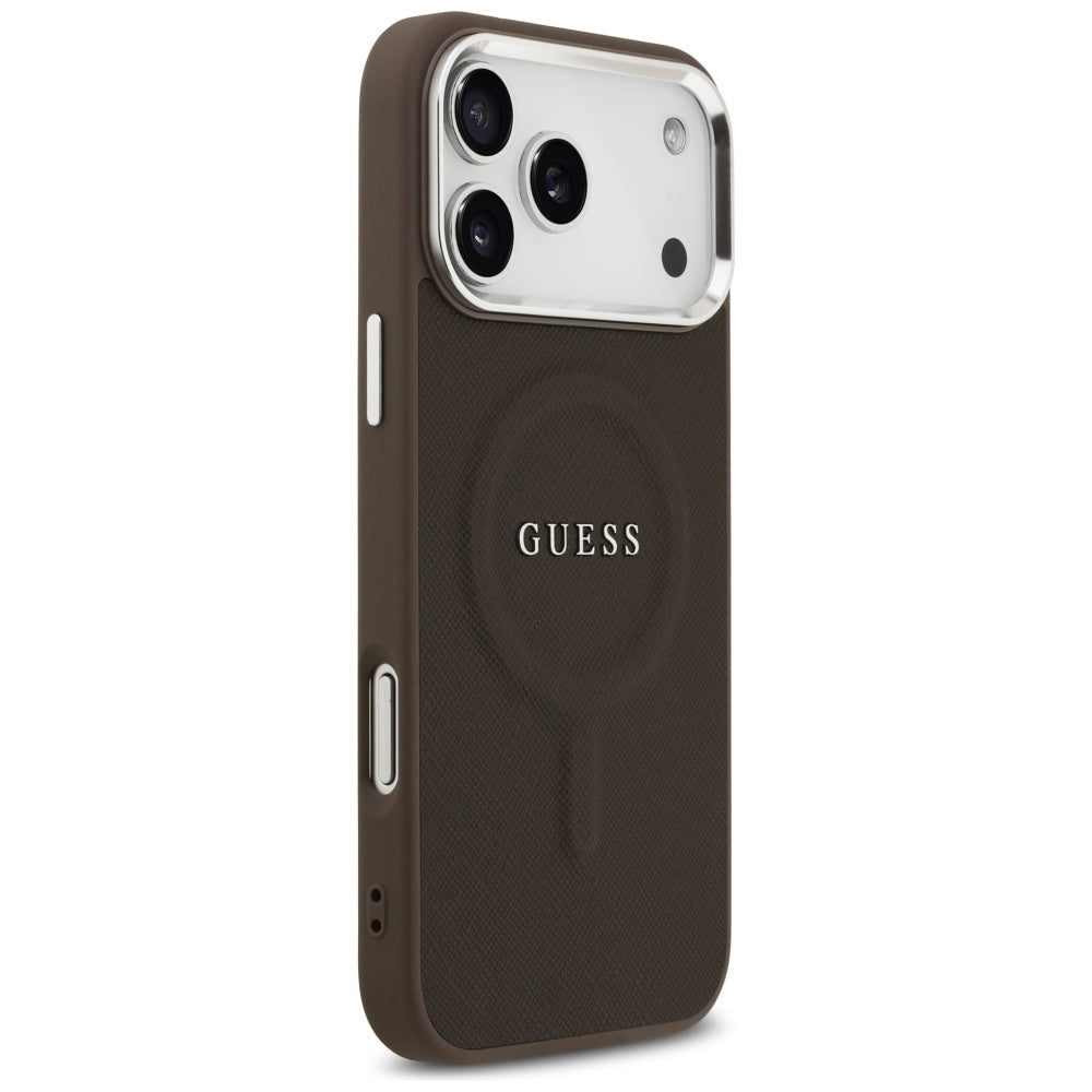 GUESS GUHMP17LPSAREGSW MagSafe Hardcase Classic Logo brown for iPhone 17 Pro