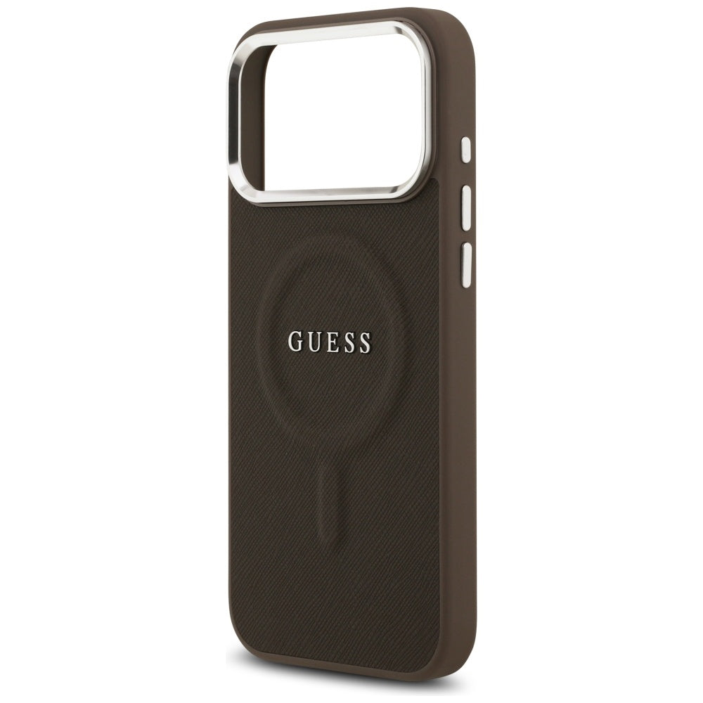 GUESS GUHMP17LPSAREGSW MagSafe Hardcase Classic Logo brown for iPhone 17 Pro