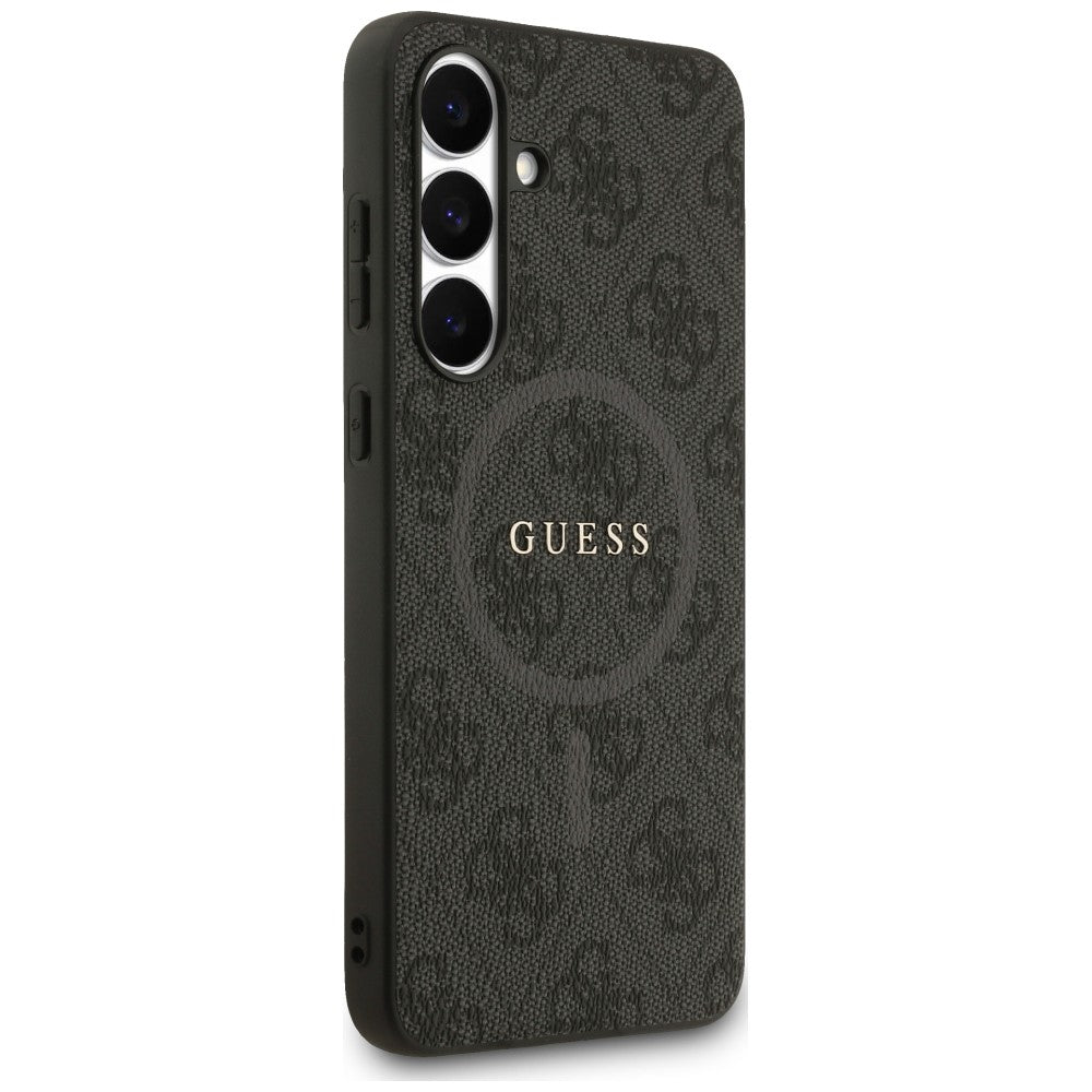 Guess GUHMS25FEG4GFRK S25 FE Black hardcase 4G Ring Classic Logo MagSafe