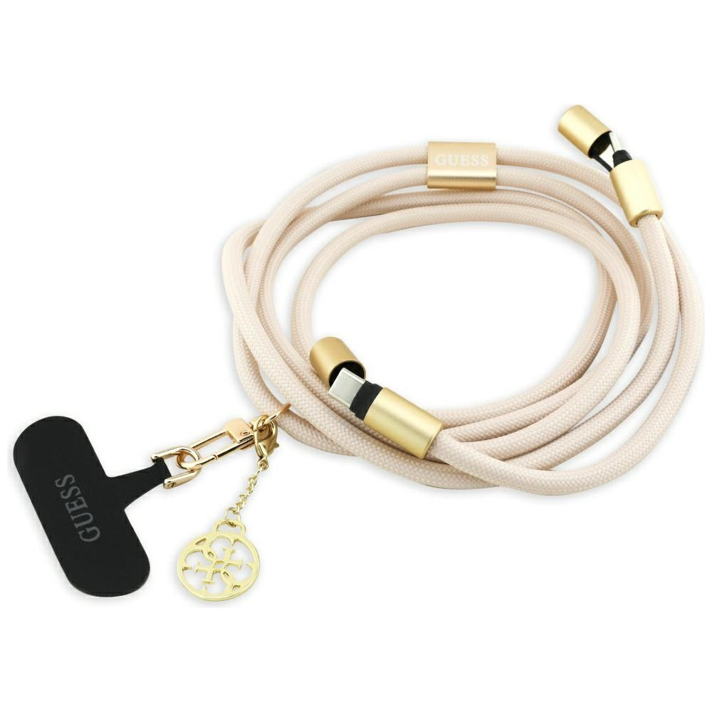 Guess CBDY 4G Charm USB-C/USB-C 150cm beige