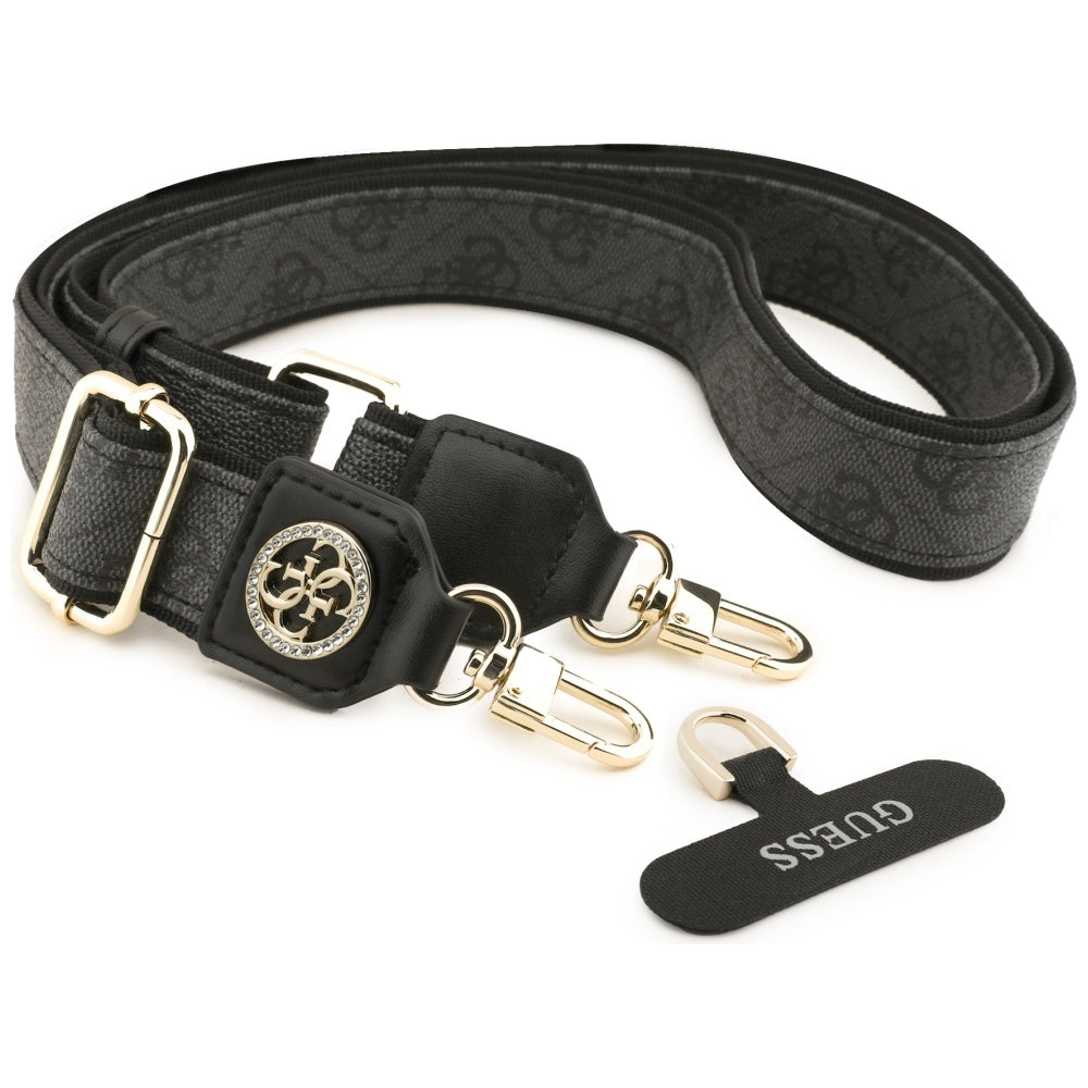 Guess Universal lanyard Guess CBDY 4G Tether Patch Strass Metal Logo black