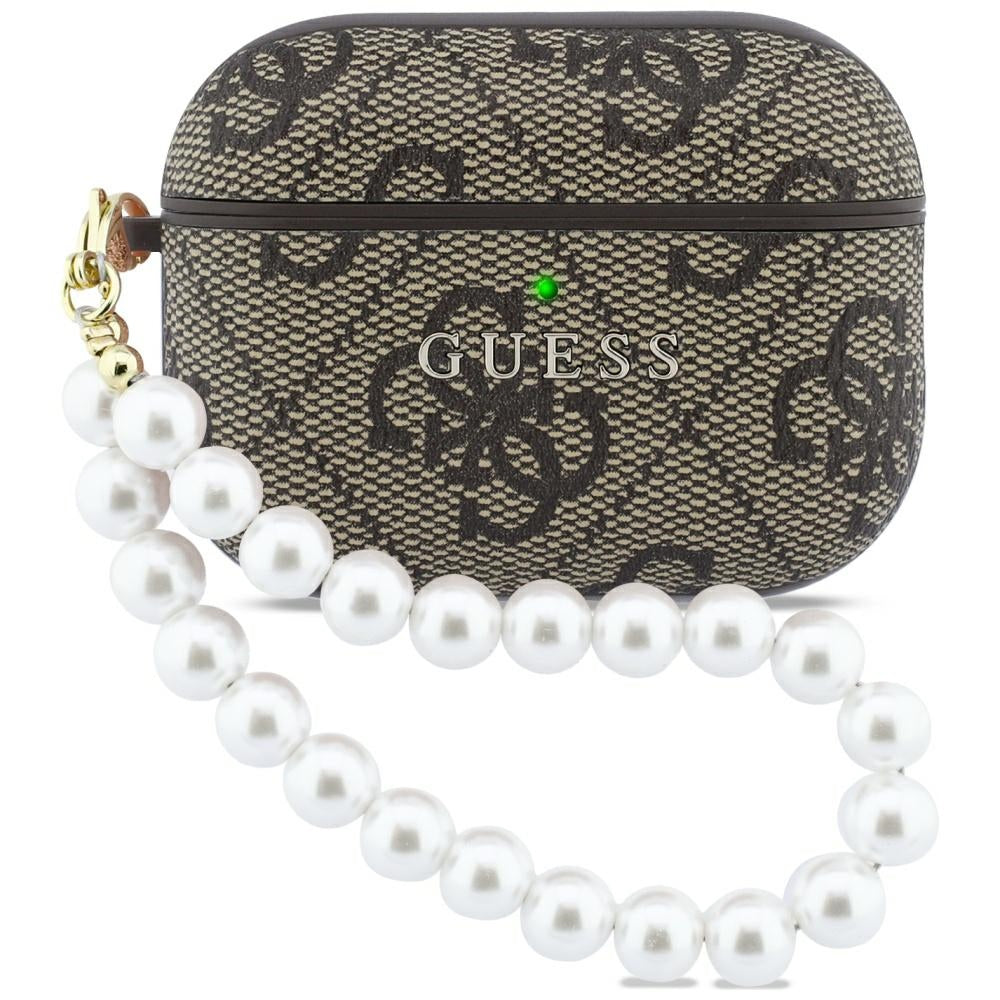 Guess 4G Pearl Strap Case for AirPods Pro 3 brown