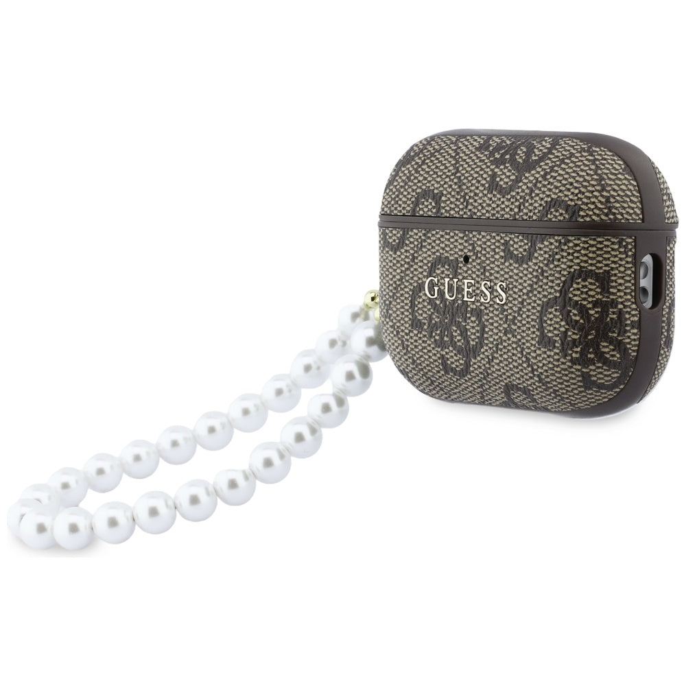 Guess 4G Pearl Strap Case for AirPods Pro 3 brown