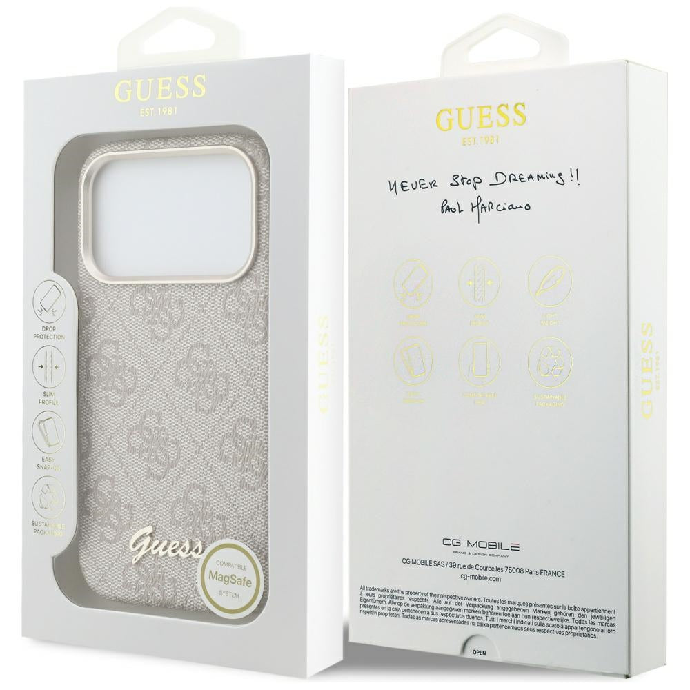 GUESS GUHMP17X5P4FWMSP 4G Script MagSafe for iPhone 17 Pro Max Pink