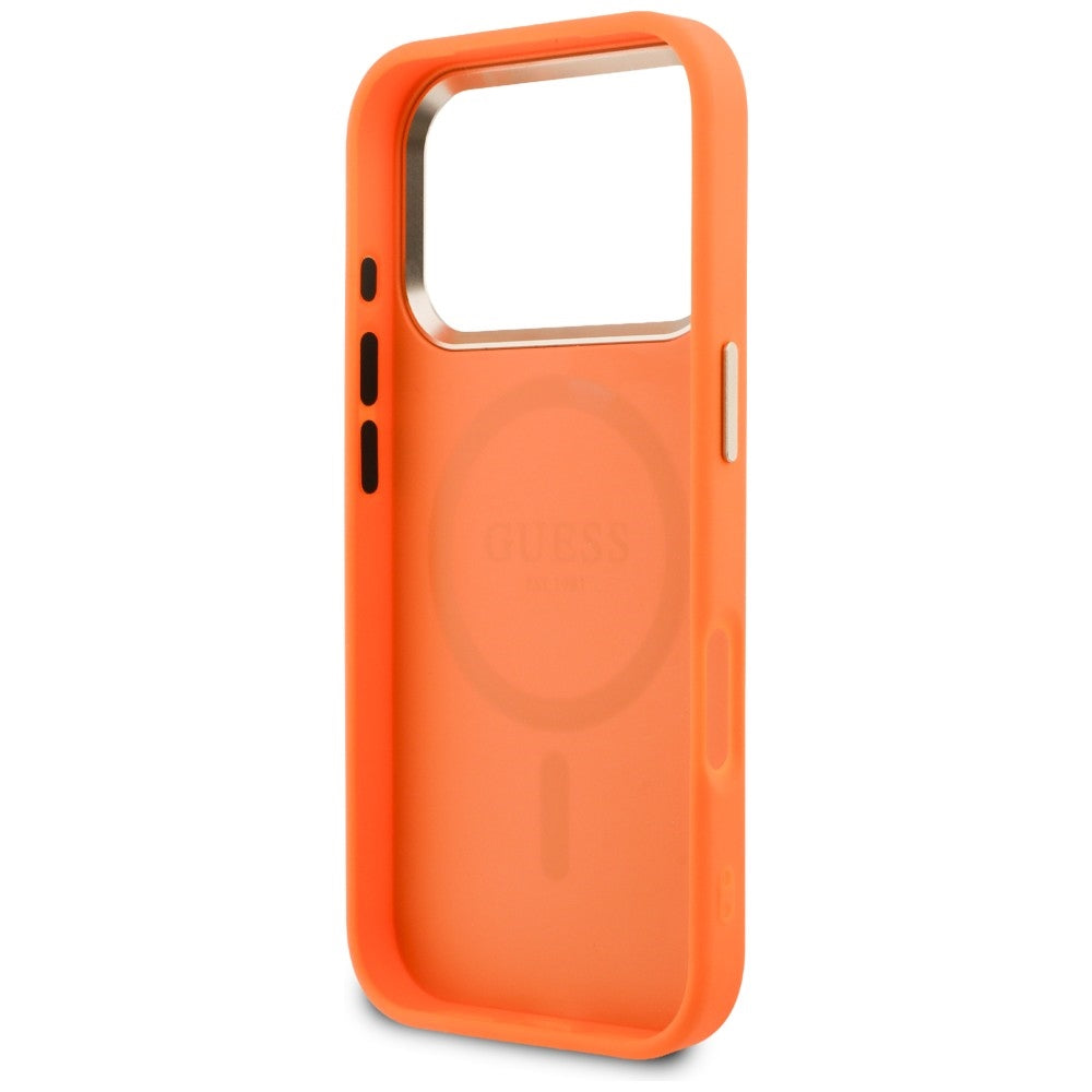 Guess GUHMP17X5PG4SRGO Perforated 4G MagSafe for iPhone 17 Pro Max Orange