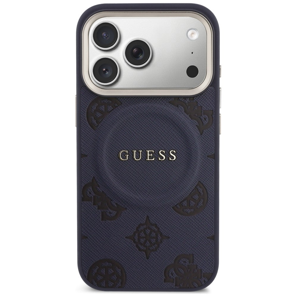 Guess GUHMP17LPSAMSECB Peony Hot Stamp MagSafe for iPhone 17 Pro Blue
