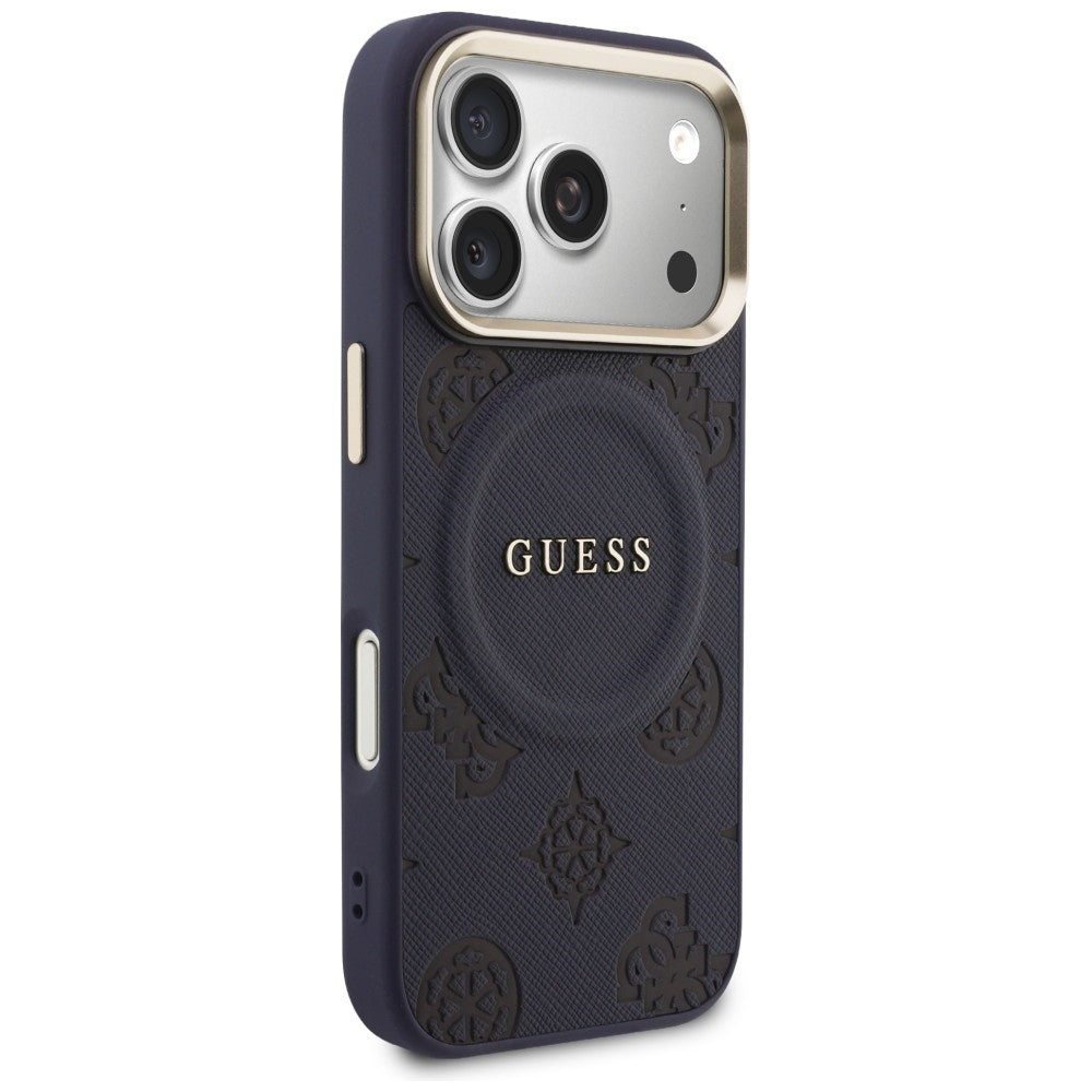 Guess GUHMP17LPSAMSECB Peony Hot Stamp MagSafe for iPhone 17 Pro Blue