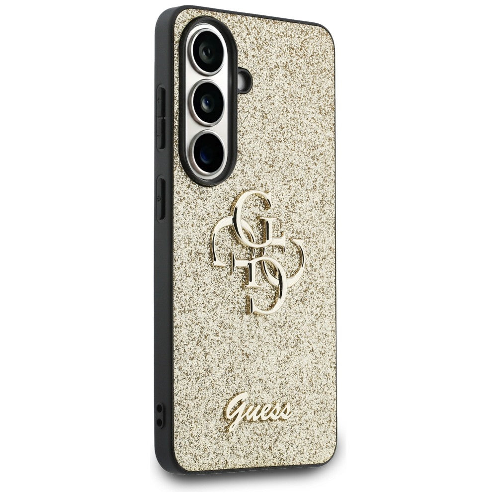 Guess GUHCS26SHG4SGD Case Fixed Glitter Big 4G Metal Logo for Samsung Galaxy S26 Gold