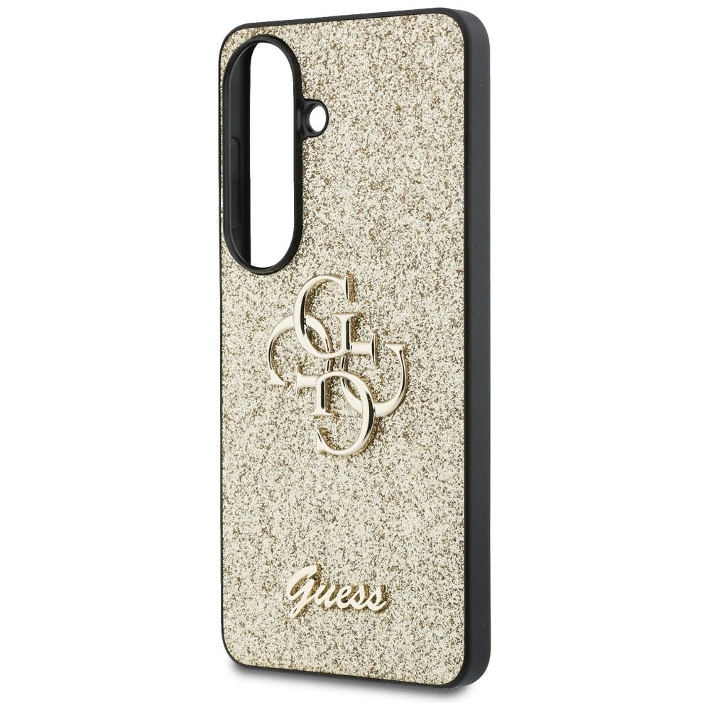 Guess GUHCS26SHG4SGD Case Fixed Glitter Big 4G Metal Logo for Samsung Galaxy S26 Gold