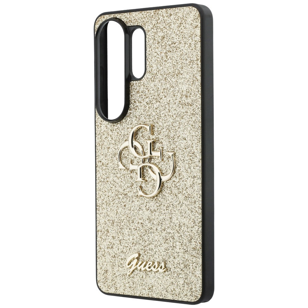 Guess GUHCS26LHG4SGD Case Fixed Glitter Big 4G Metal Logo for Samsung Galaxy S26 Ultra Gold