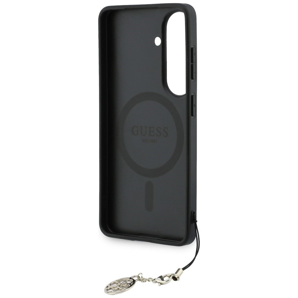 Guess GUHMS26SGF4GBR 4G Classic Logo Charm MagSafe for Samsung Galaxy S26 brown