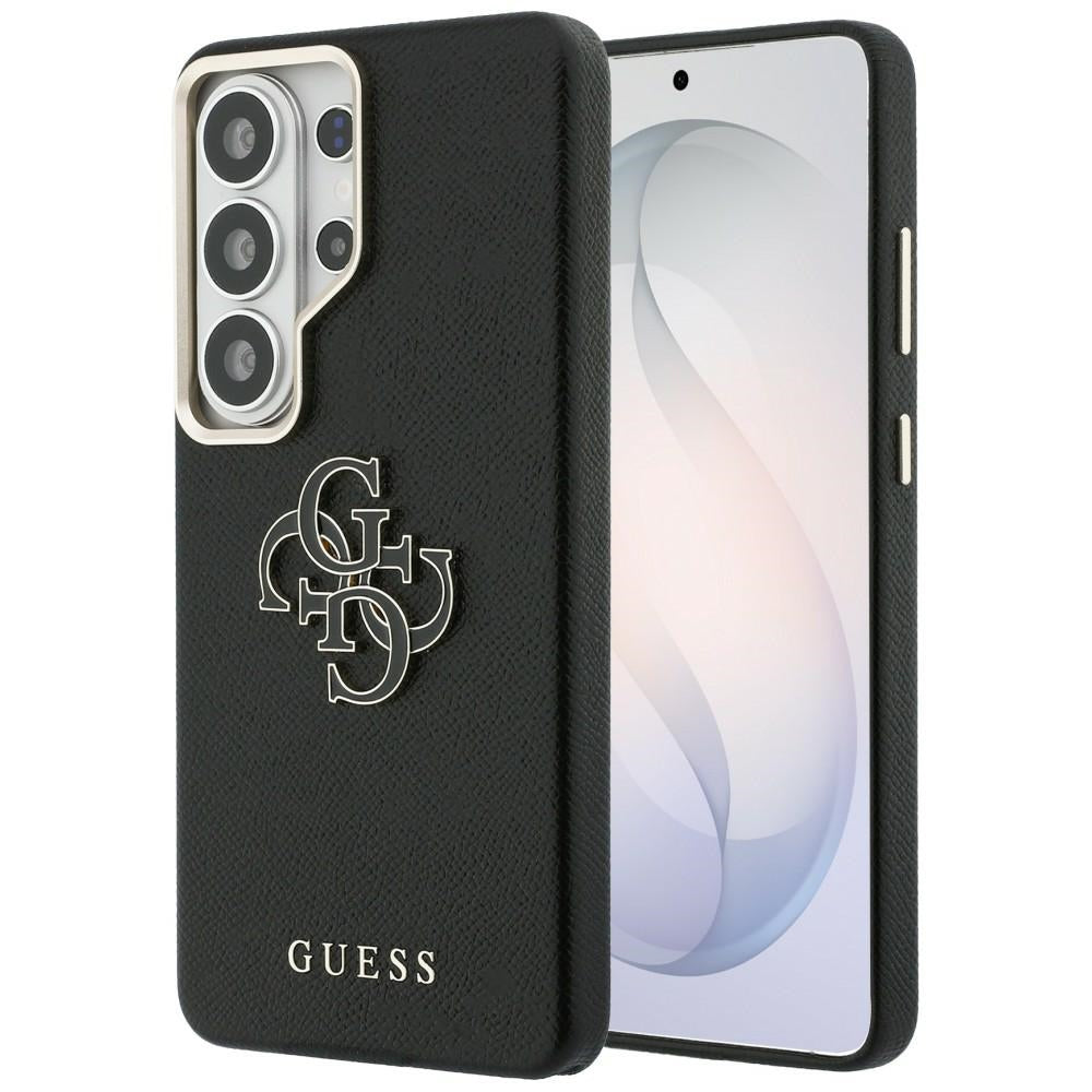 Guess GUHCS26L5PS4RGGK Grained Big 4G Metal Logo Case for Samsung Galaxy S26 Ultra black