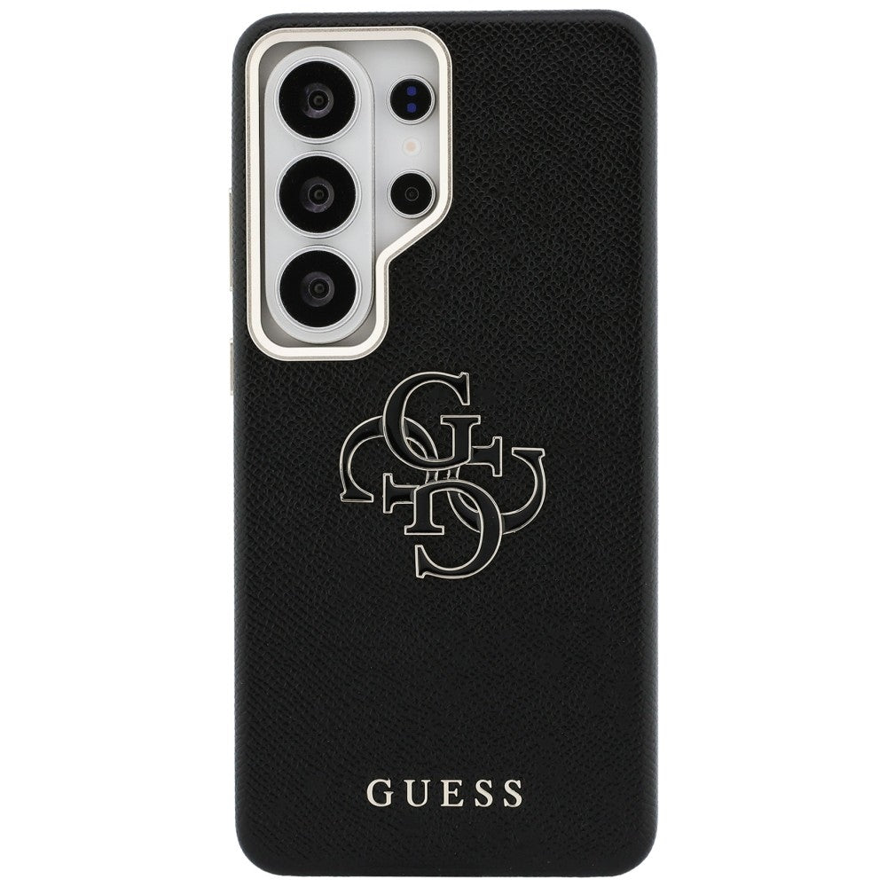 Guess GUHCS26L5PS4RGGK Grained Big 4G Metal Logo Case for Samsung Galaxy S26 Ultra black