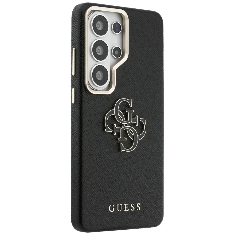 Guess GUHCS26L5PS4RGGK Grained Big 4G Metal Logo Case for Samsung Galaxy S26 Ultra black