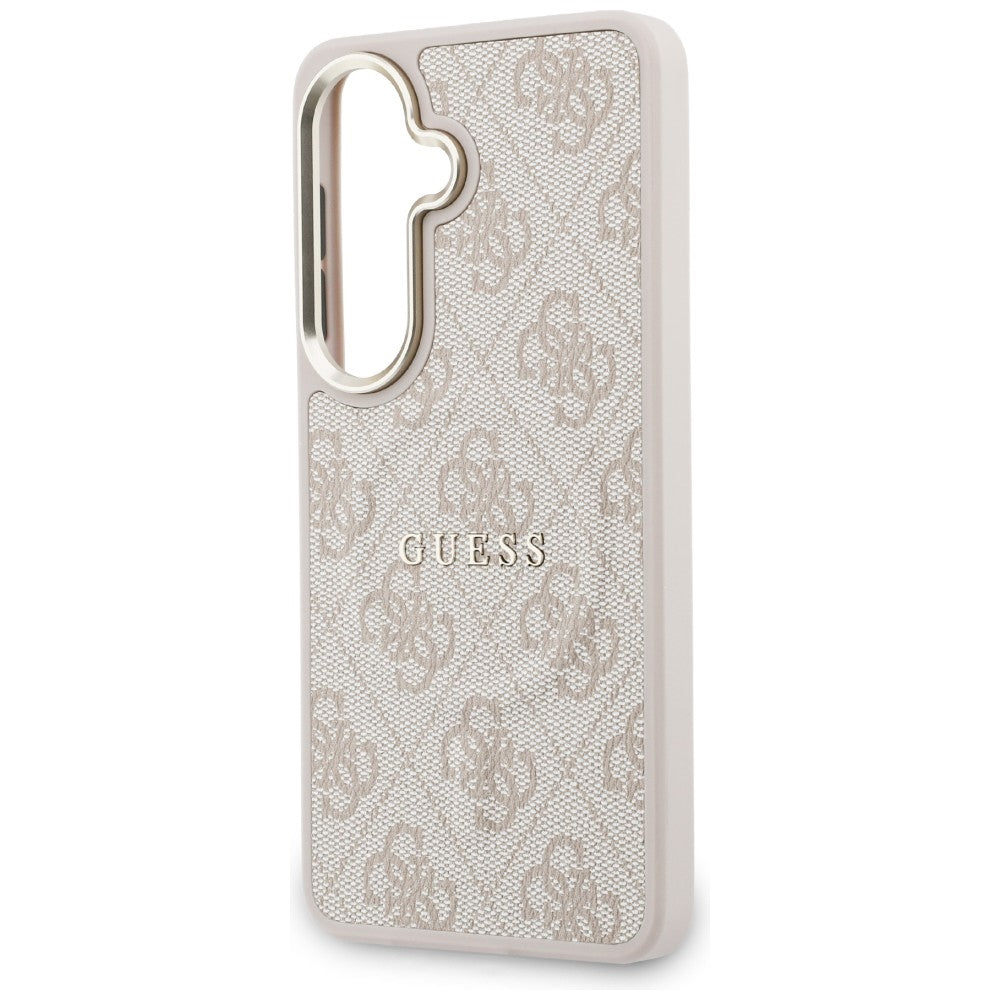 Guess GUHMS26MP4MSEGCP 4G Embossed Ring MagSafe for Samsung Galaxy S26 Plus Pink