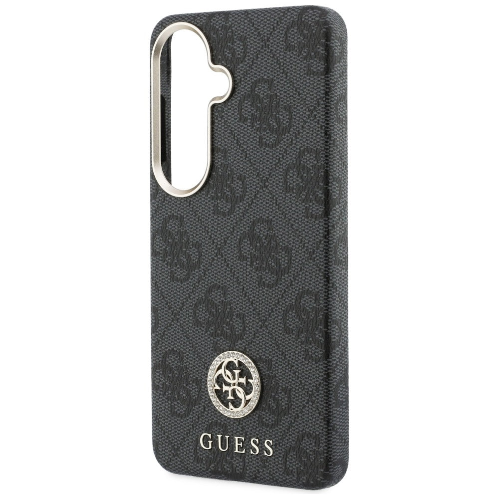 Guess GUHMS26SP4GRMDEK 4G Rhinestone Round Logo MagSafe for Samsung Galaxy S26 black