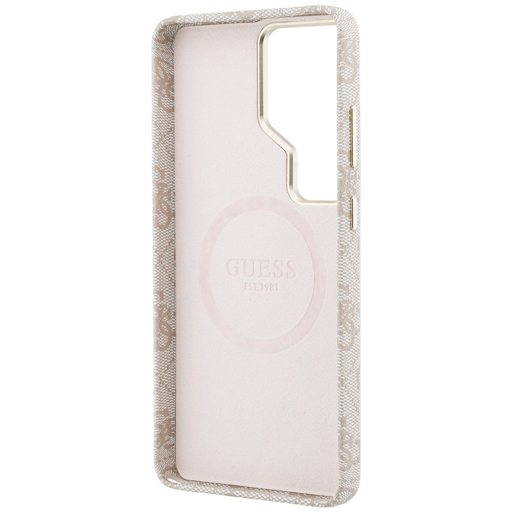 Guess GUHMS26LP4GRMDEP 4G Rhinestone Round Logo MagSafe for Samsung Galaxy S26 Ultra Pink