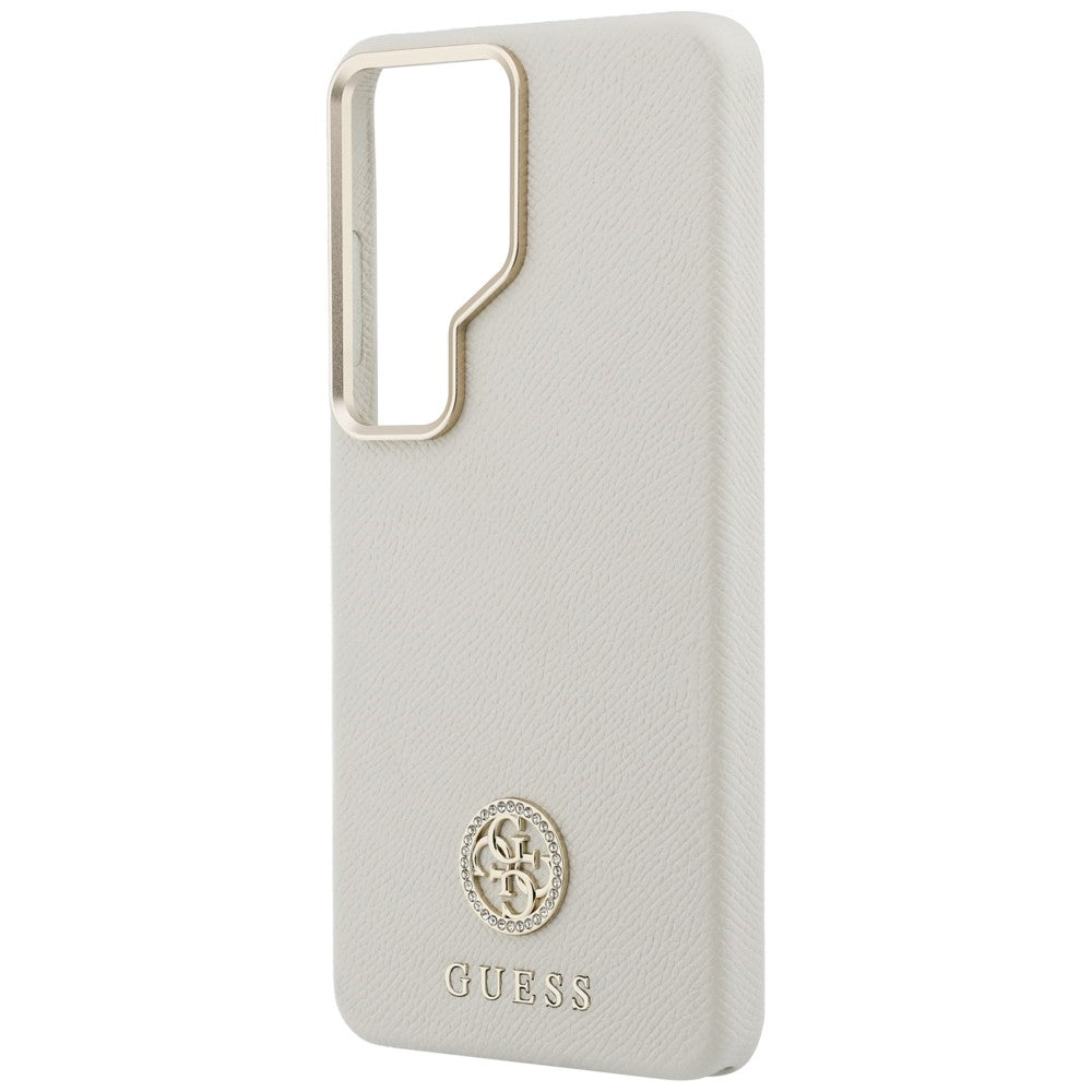 Guess GUHMS26LPGCRMDEE Rhinestone Round Logo MagSafe for Samsung Galaxy S26 Ultra beige