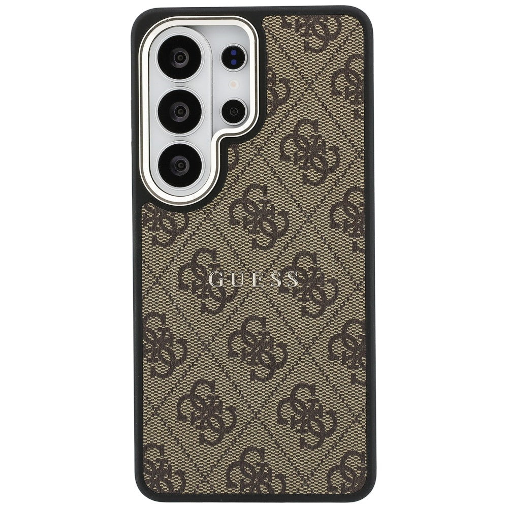 Guess GUHMS26LP4MSEGCW 4G Embossed Ring MagSafe for Samsung Galaxy S26 Ultra Brown
