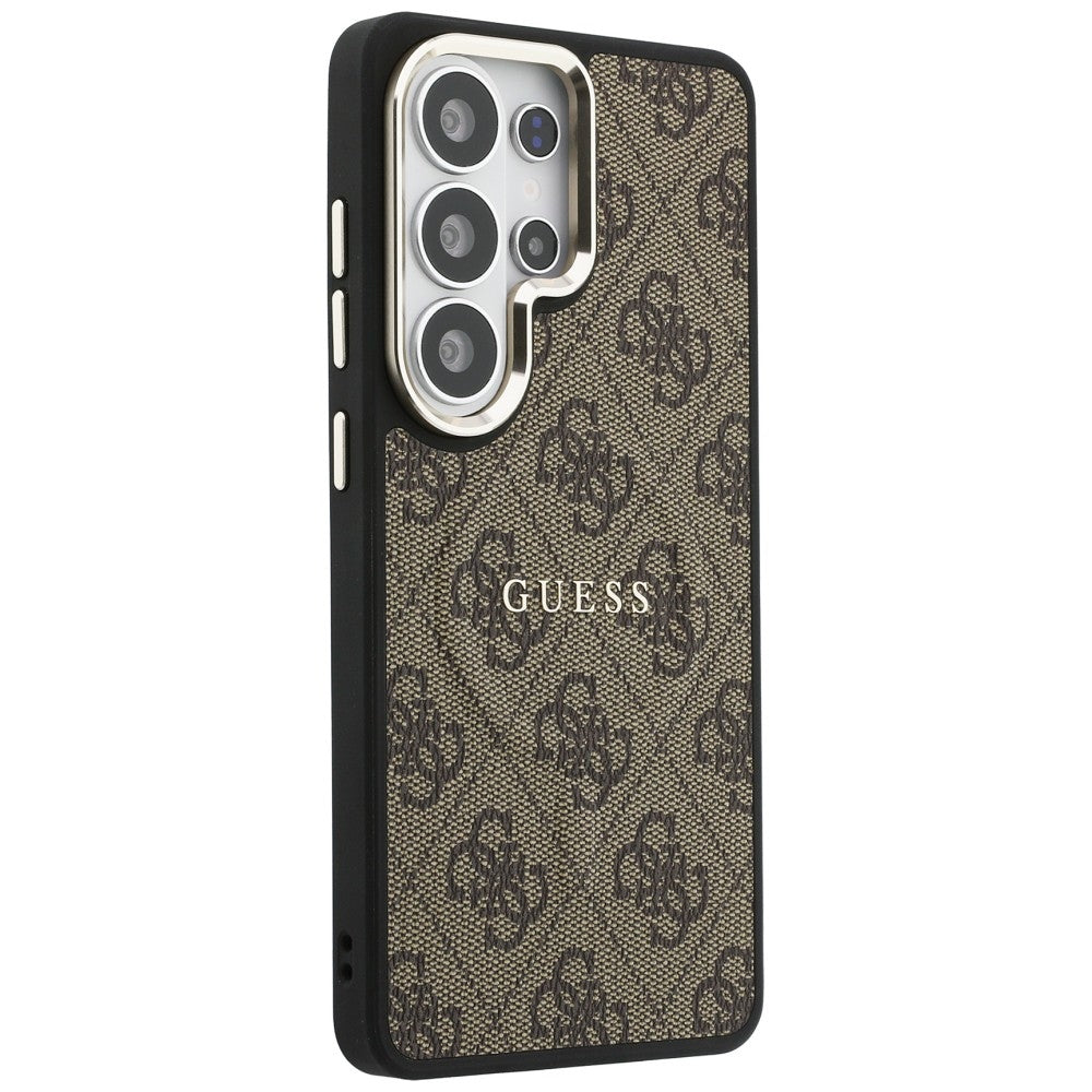 Guess GUHMS26LP4MSEGCW 4G Embossed Ring MagSafe for Samsung Galaxy S26 Ultra Brown