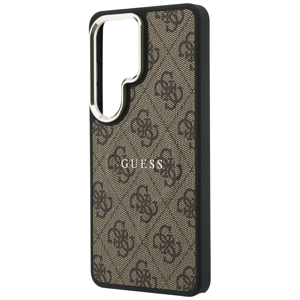 Guess GUHMS26LP4MSEGCW 4G Embossed Ring MagSafe for Samsung Galaxy S26 Ultra Brown