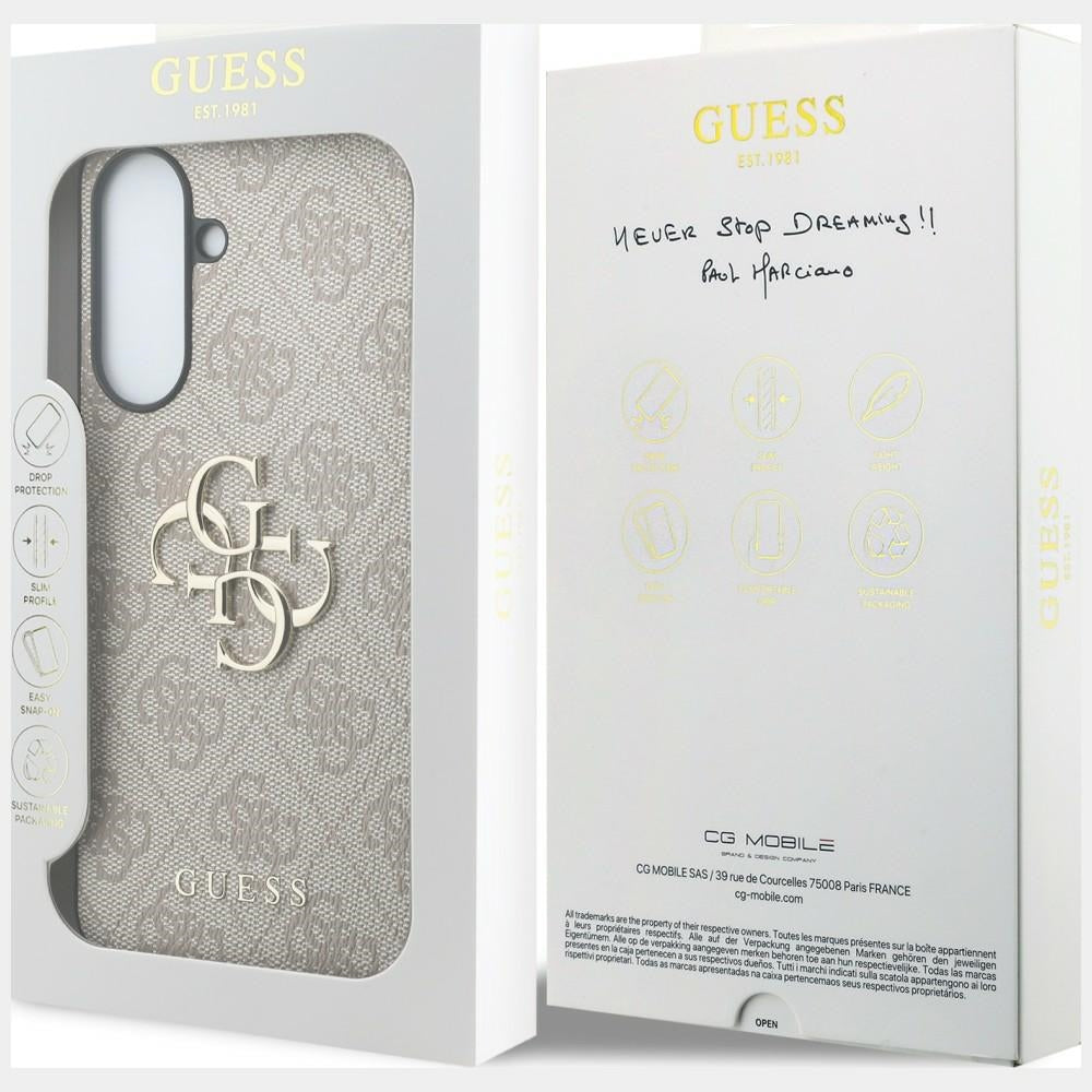 Guess GUHCSA574GMGPI Leather 4G Metal Logo for Samsung Galaxy A57 5G Pink