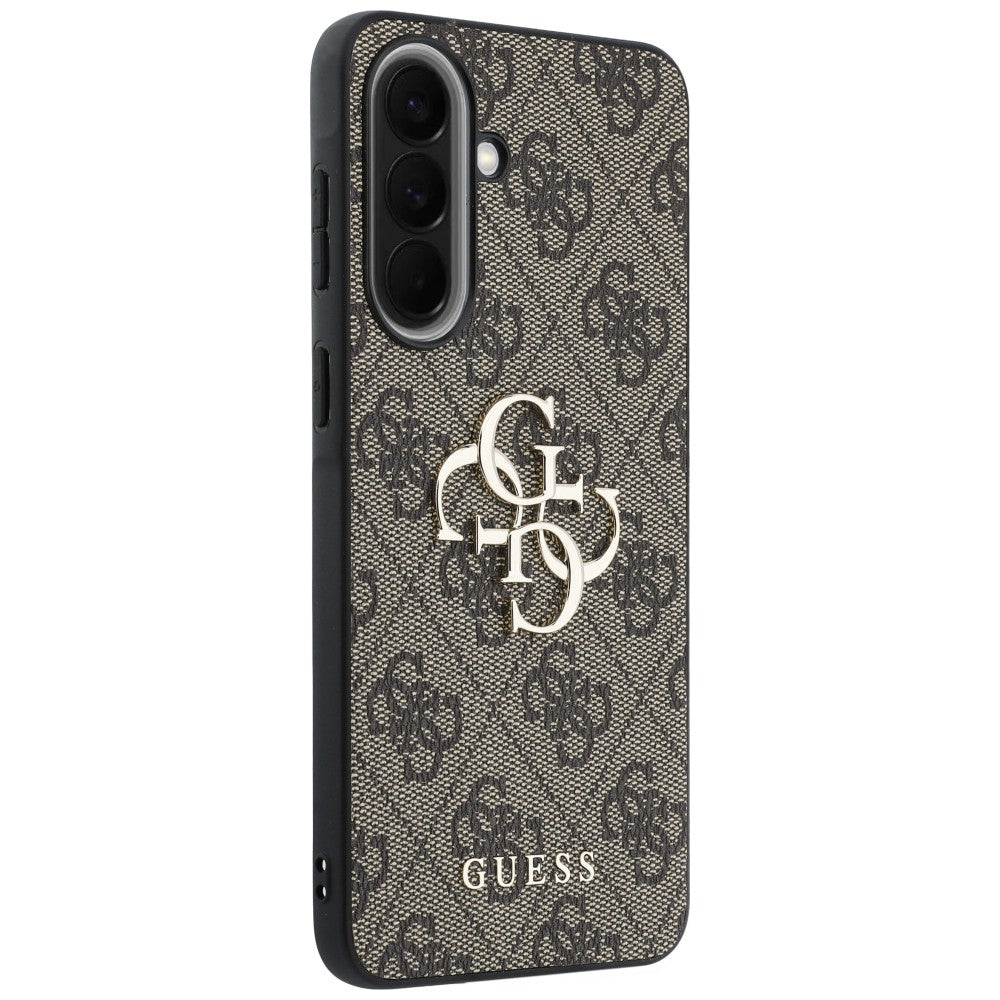 Guess GUHCSA574GMGBR Leather 4G Metal Logo for Samsung Galaxy A57 5G brown