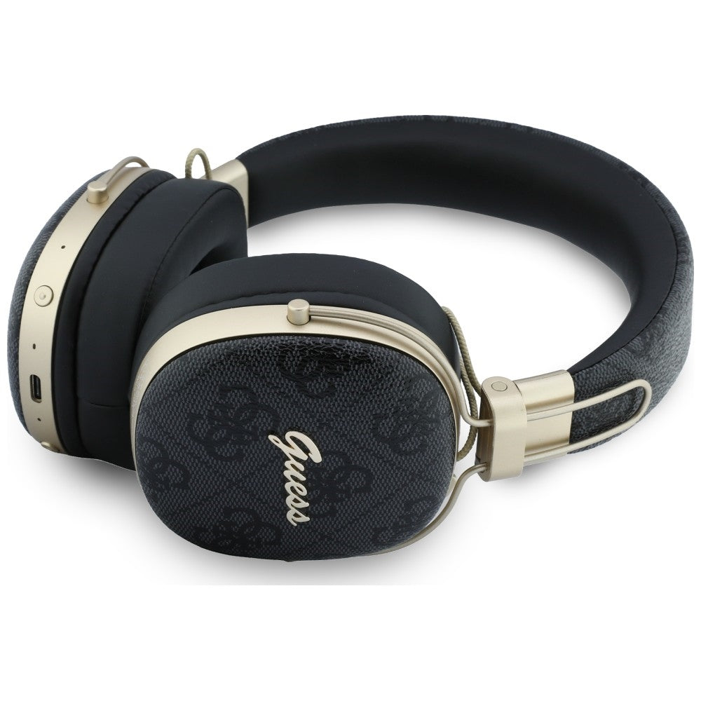 Guess Headphones Guess Bluetooth ENC Metal 4G Script Logo black
