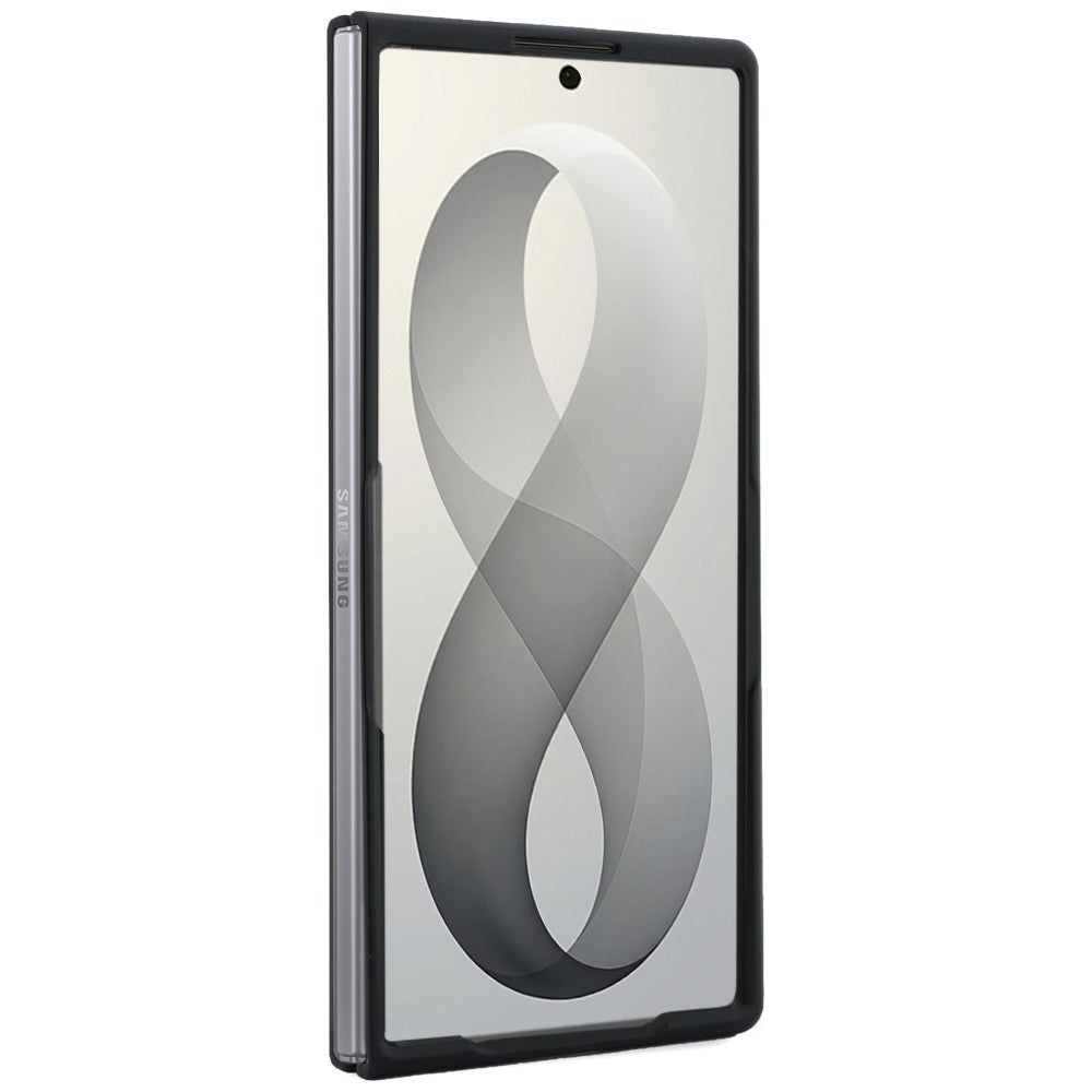 Guess Magnetic Ring Stand Grained Classic Logo MagSafe case for Samsung Galaxy Z Fold8 Ultra beige