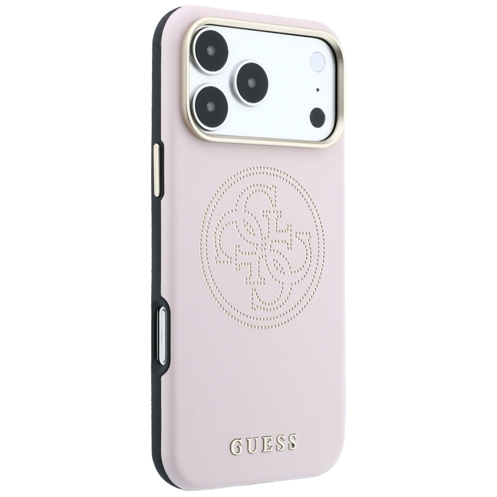 Guess GUHMP18L6PS4SRGP Perforated 4G Gold Logo Magsafe for iPhone 18 Pro / 17 Pro Pink