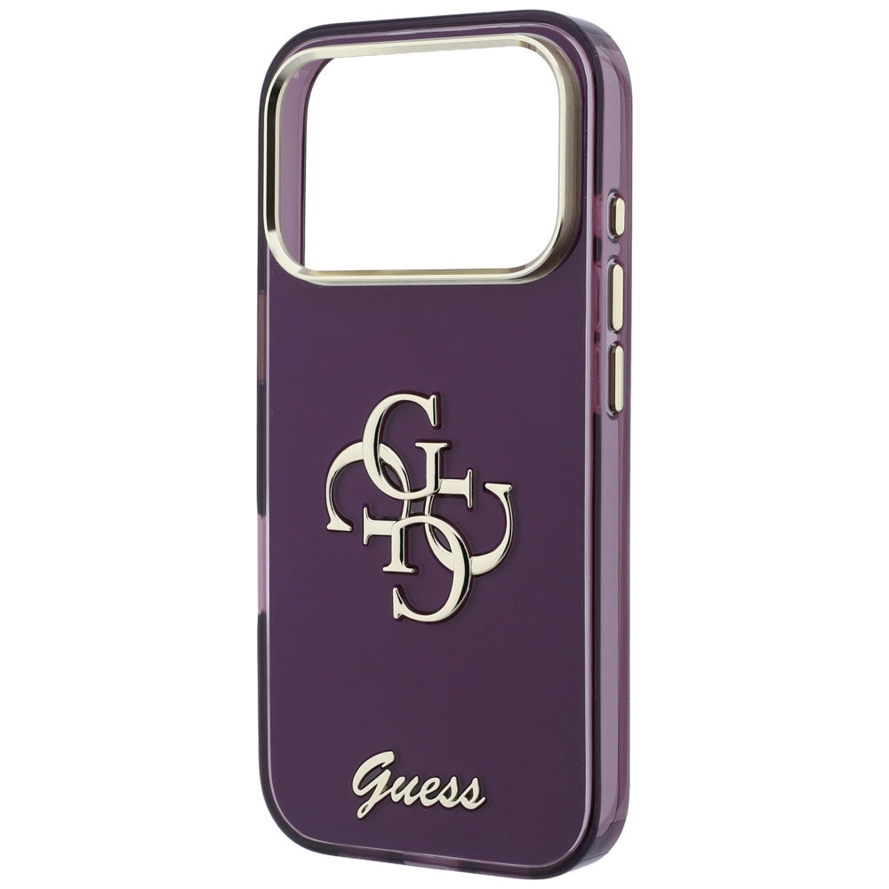 Guess GUHCP18X5HC4MLSU IML 4G Script Metal Case for iPhone 18 Pro Max / 17 Pro Max Burgundy