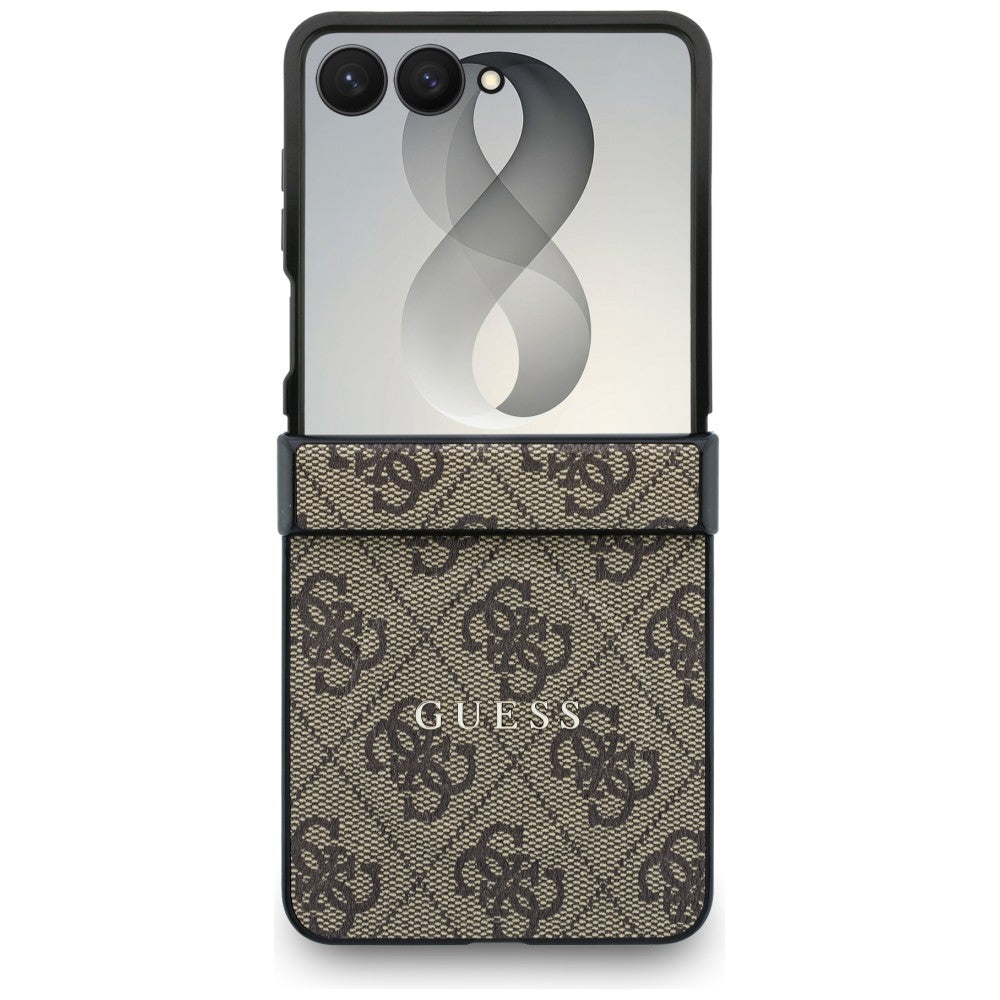 Guess 4G Classic MagSafe Case for Samsung Galaxy Z Flip8 Brown