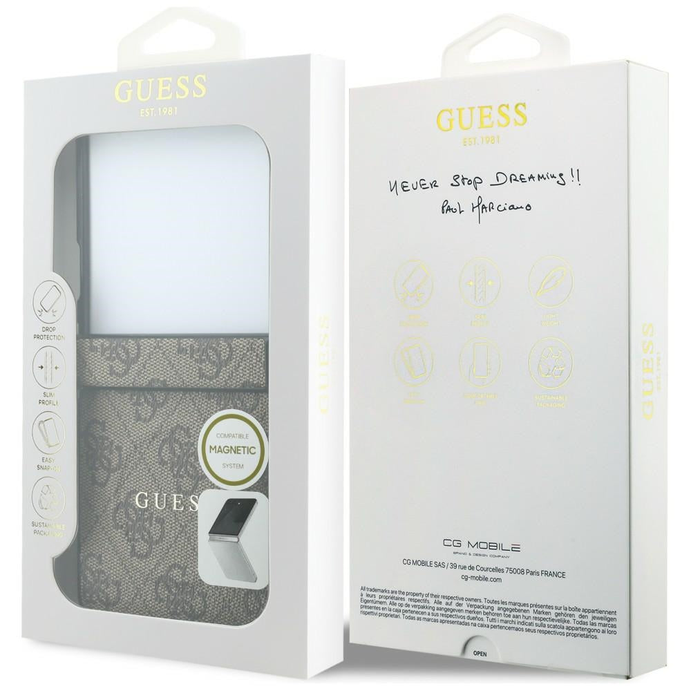 Guess 4G Classic MagSafe Case for Samsung Galaxy Z Flip8 Brown