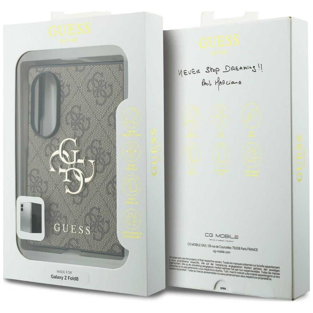 Guess Big 4G Logo Case for Samsung Galaxy Z Fold8 brown