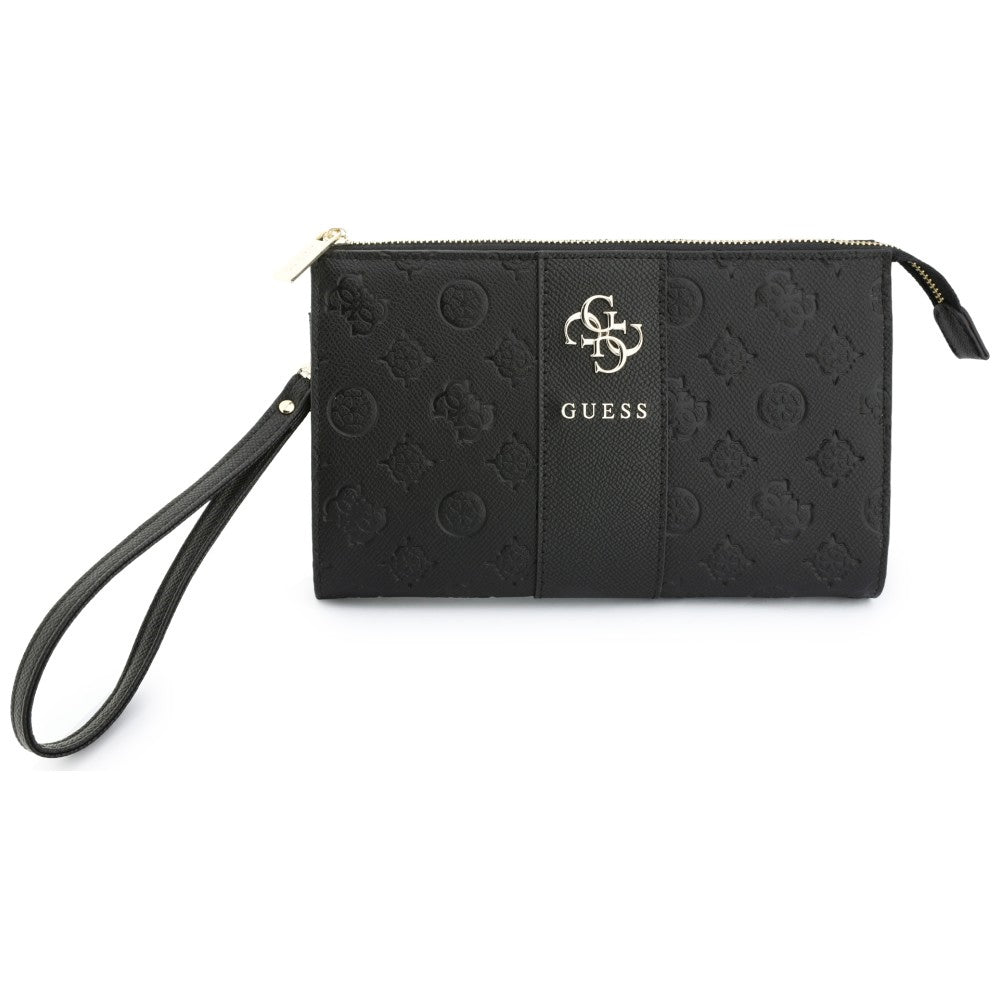 Guess Peony 4G Classic Logos Stripe - Clutch Phone Bag Black