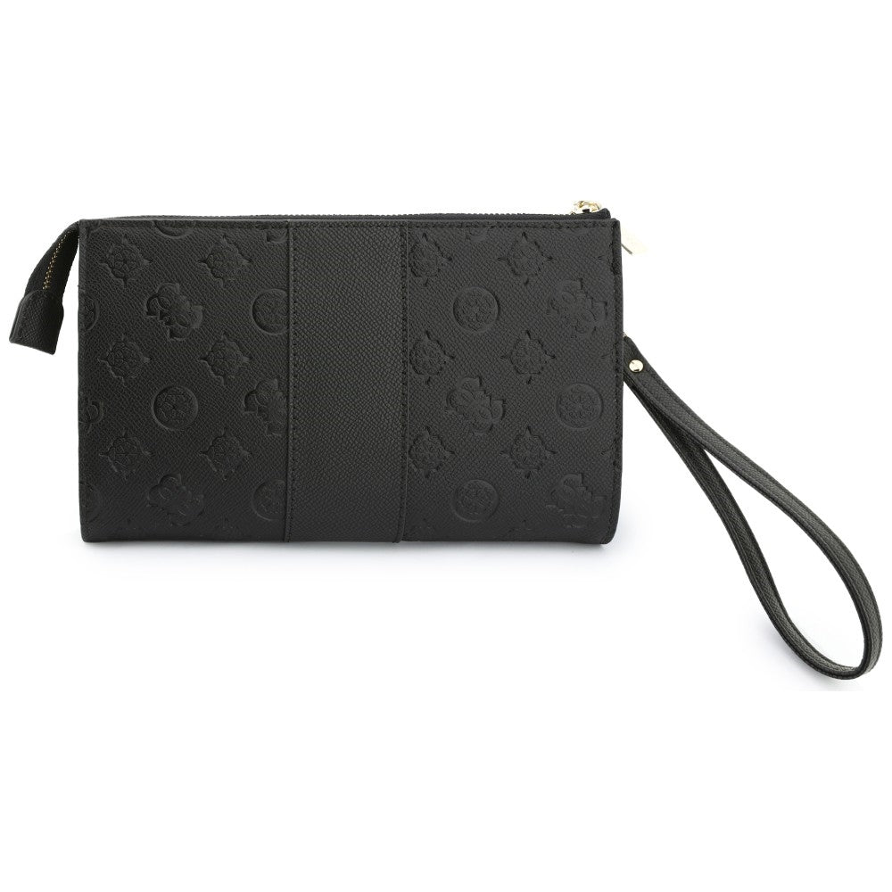 Guess Peony 4G Classic Logos Stripe - Clutch Phone Bag Black