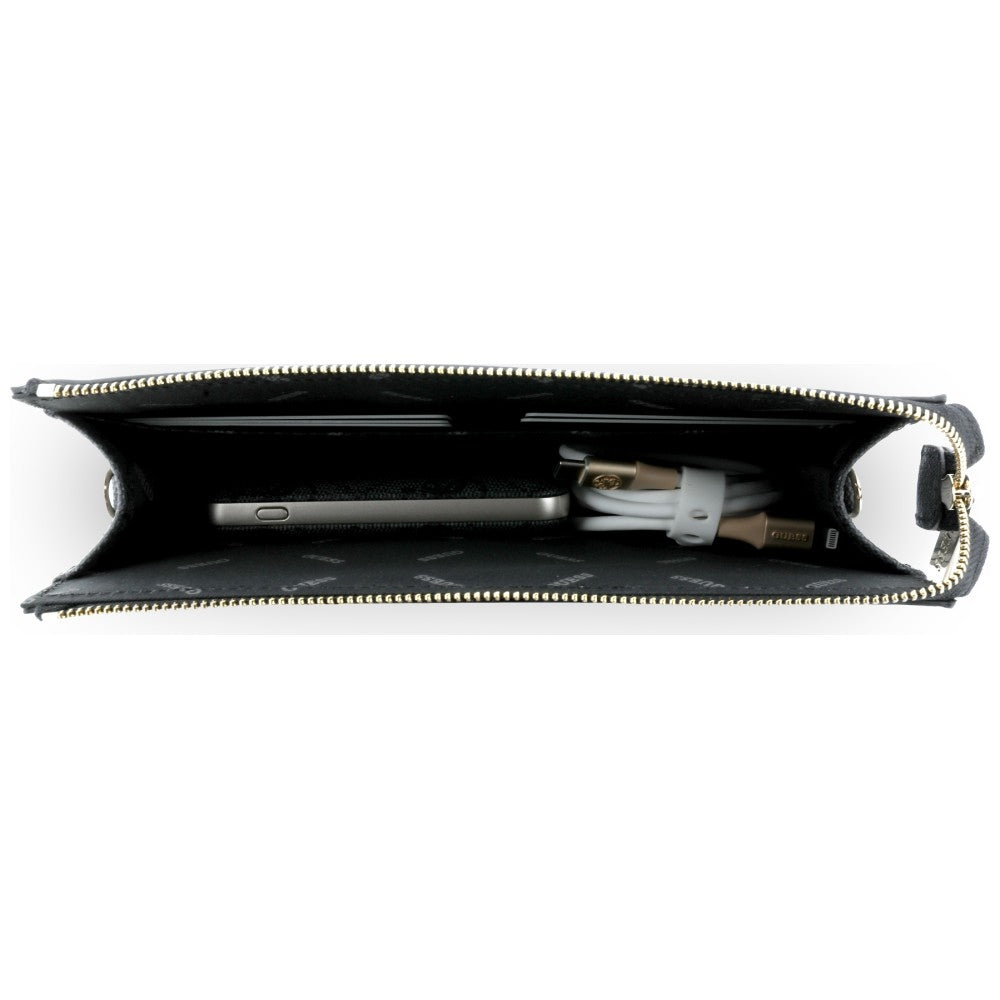 Guess Peony 4G Classic Logos Stripe - Clutch Phone Bag Black