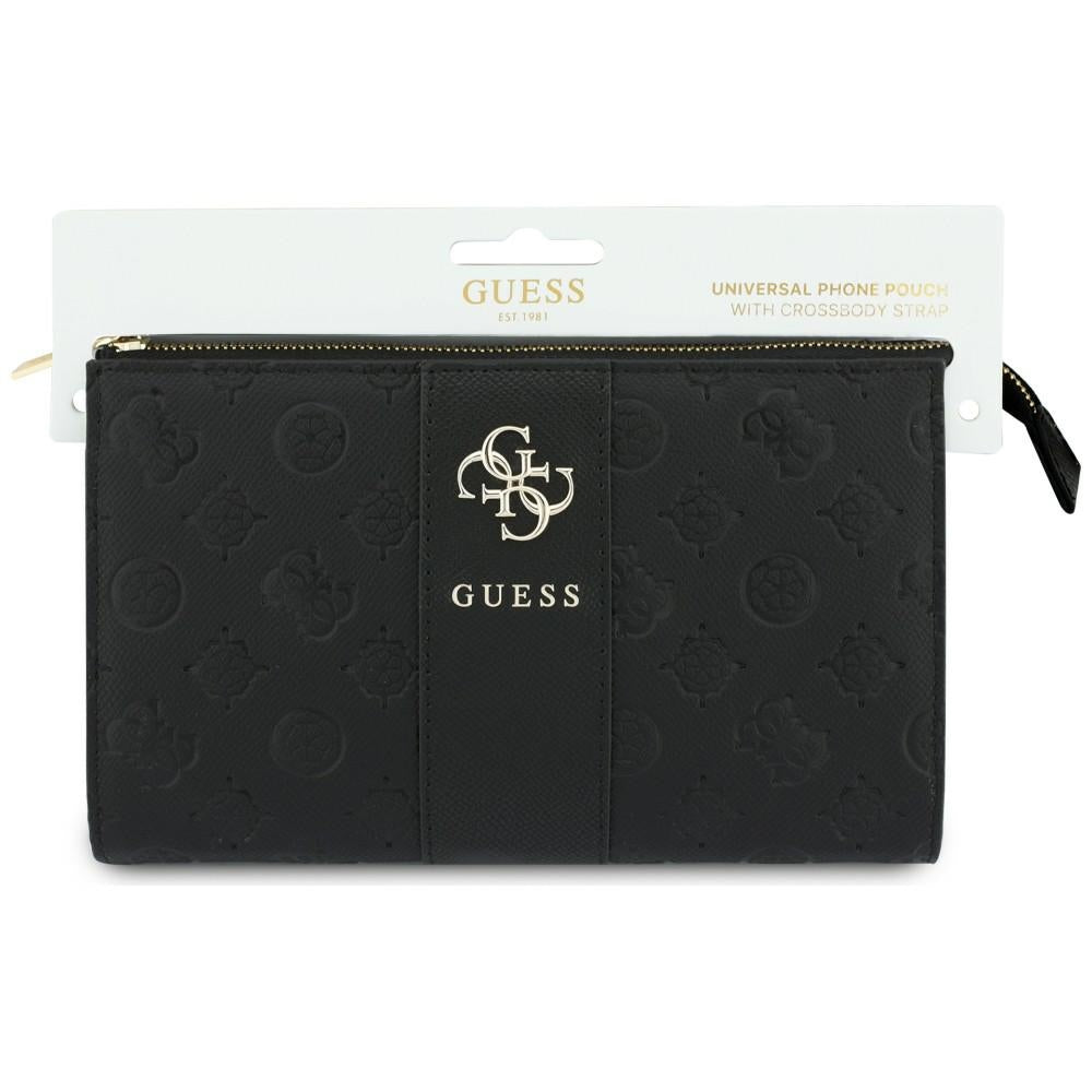 Guess Peony 4G Classic Logos Stripe - Clutch Phone Bag Black