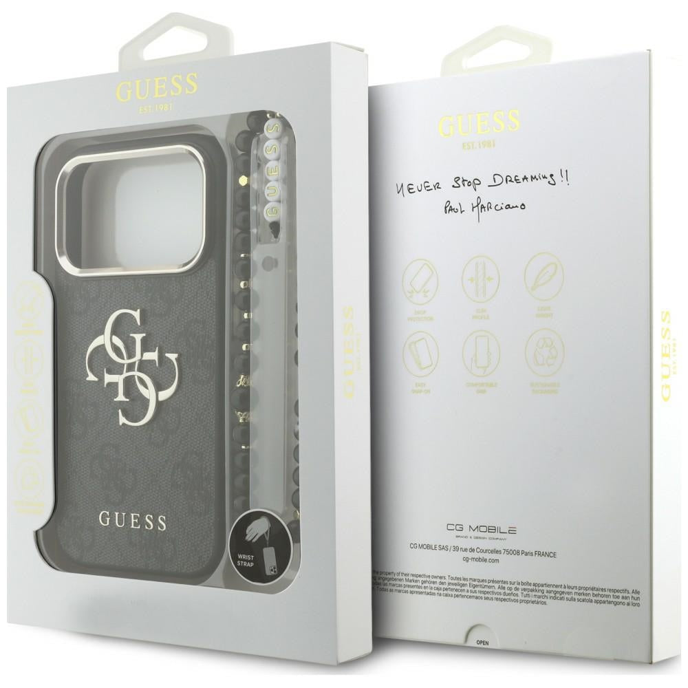 Guess GUHCP18XP4GMGSCK 4G Strap 4G Classic Logo Metal Trims for iPhone 18 Pro Max / 17 Pro Max black