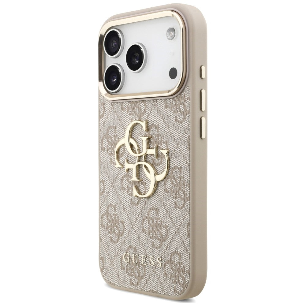 Guess GUHCP18LP4GMGSCP 4G Strap 4G Classic Logo Metal Trims for iPhone 18 Pro / 17 Pro Pink