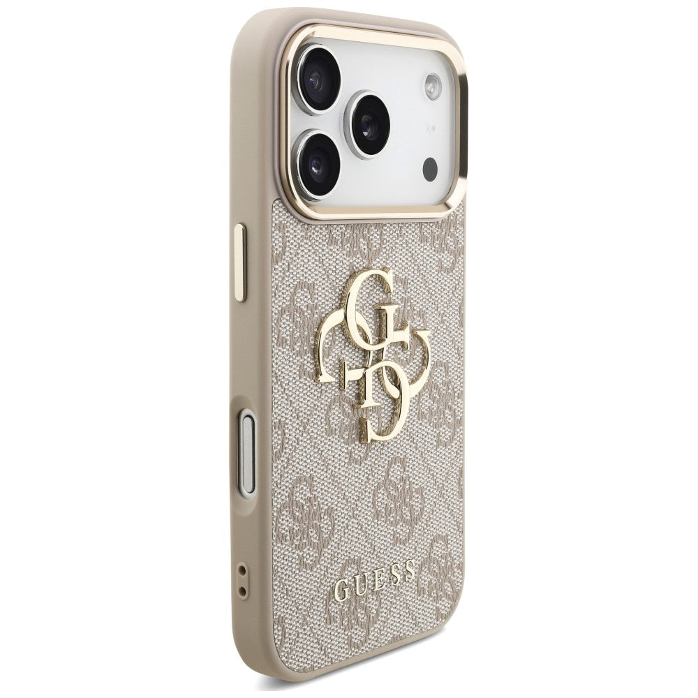 Guess GUHCP18LP4GMGSCP 4G Strap 4G Classic Logo Metal Trims for iPhone 18 Pro / 17 Pro Pink