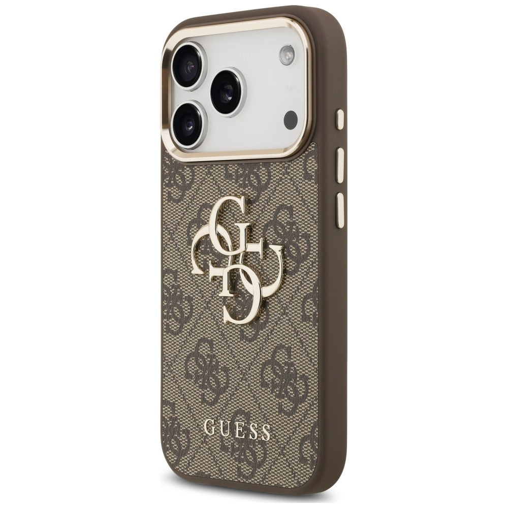 Guess GUHCP18XP4GMGSCW 4G Strap 4G Classic Logo Metal Trims for iPhone 18 Pro Max / 17 Pro Max brown