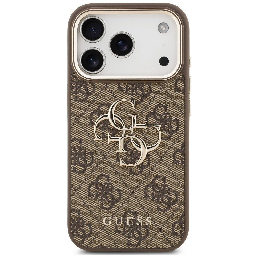Guess GUHCP18XP4GMGSCW 4G Strap 4G Classic Logo Metal Trims for iPhone 18 Pro Max / 17 Pro Max brown