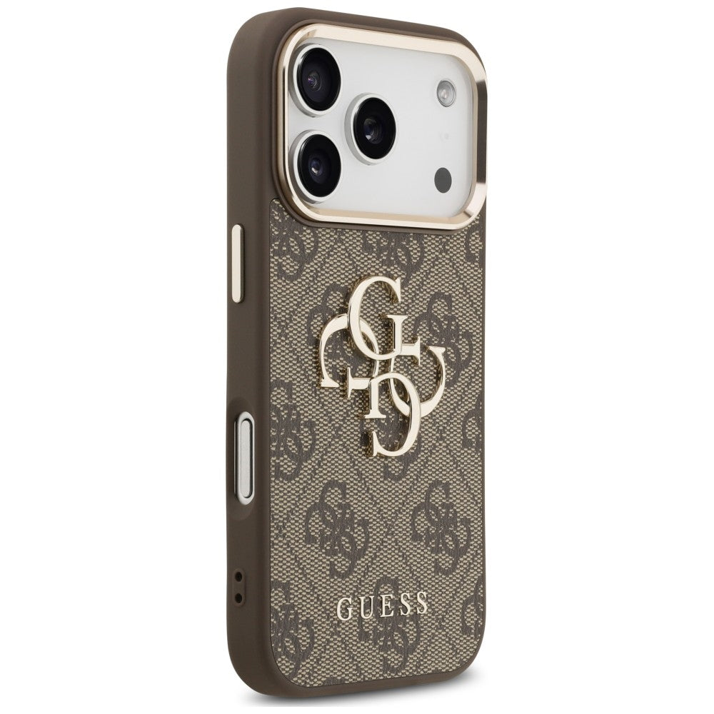 Guess GUHCP18XP4GMGSCW 4G Strap 4G Classic Logo Metal Trims for iPhone 18 Pro Max / 17 Pro Max brown