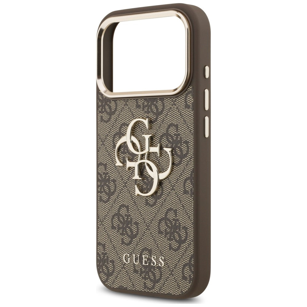 Guess GUHCP18XP4GMGSCW 4G Strap 4G Classic Logo Metal Trims for iPhone 18 Pro Max / 17 Pro Max brown
