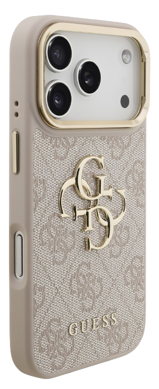 GUESS GUHCP17LPCS4GP4P HardCase 4G PU W/ Big 4G Classic Logo & Stand Camera Pink iPhone 17 Pro