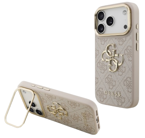 GUESS GUHCP17XPCS4GP4P HardCase 4G PU W/ Big 4G Classic Logo & Stand Camera Pink iPhone 17 Pro Max