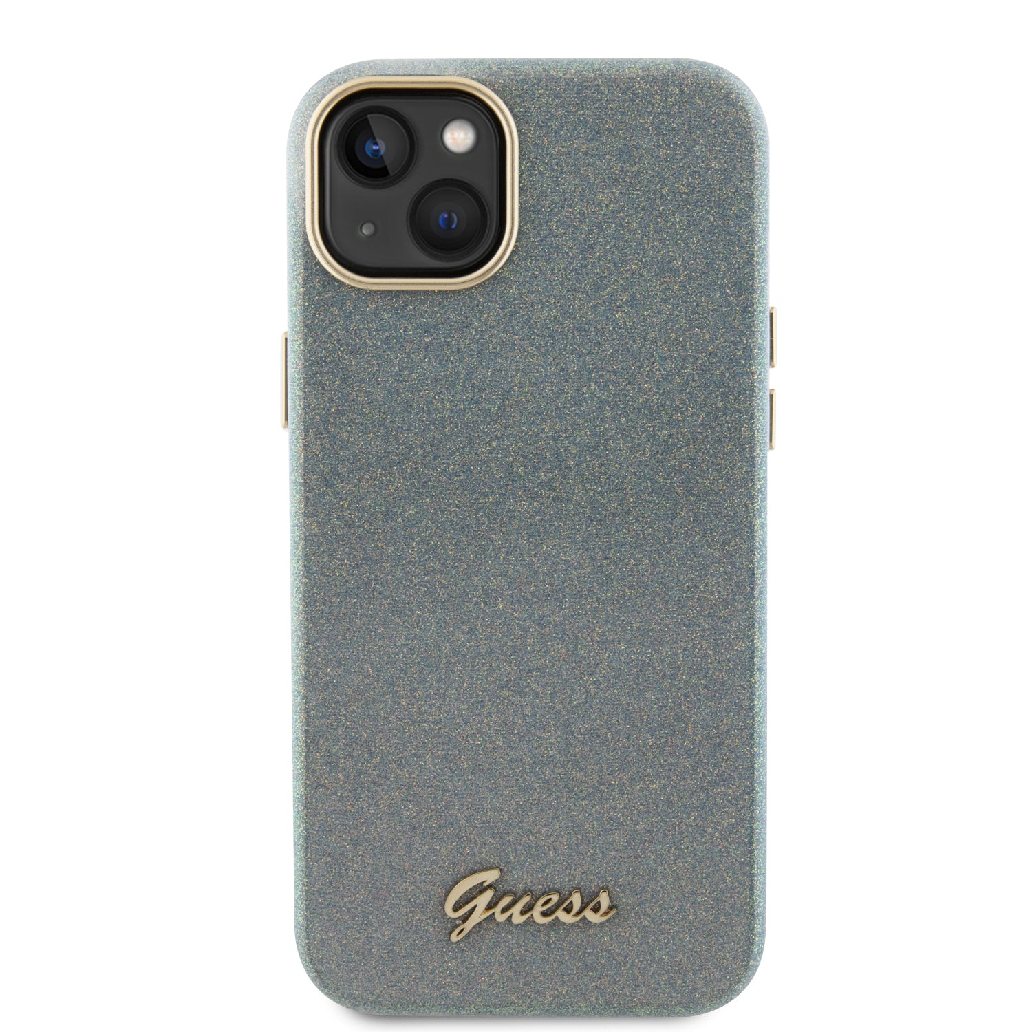 GUESS GUHCP15LPGMCSA HC FW PU GLITTER GLOSSY SCRIPT KAKI iPhone 15 PRO